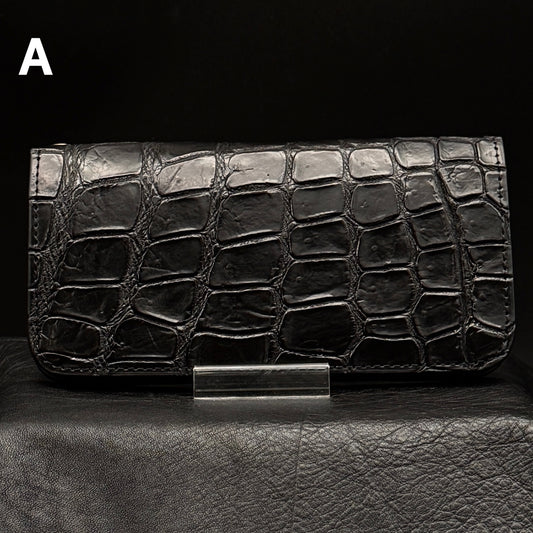 【クロコダイルポロサス】ワニ革トラッカーウォレット-Tracker Wallet-