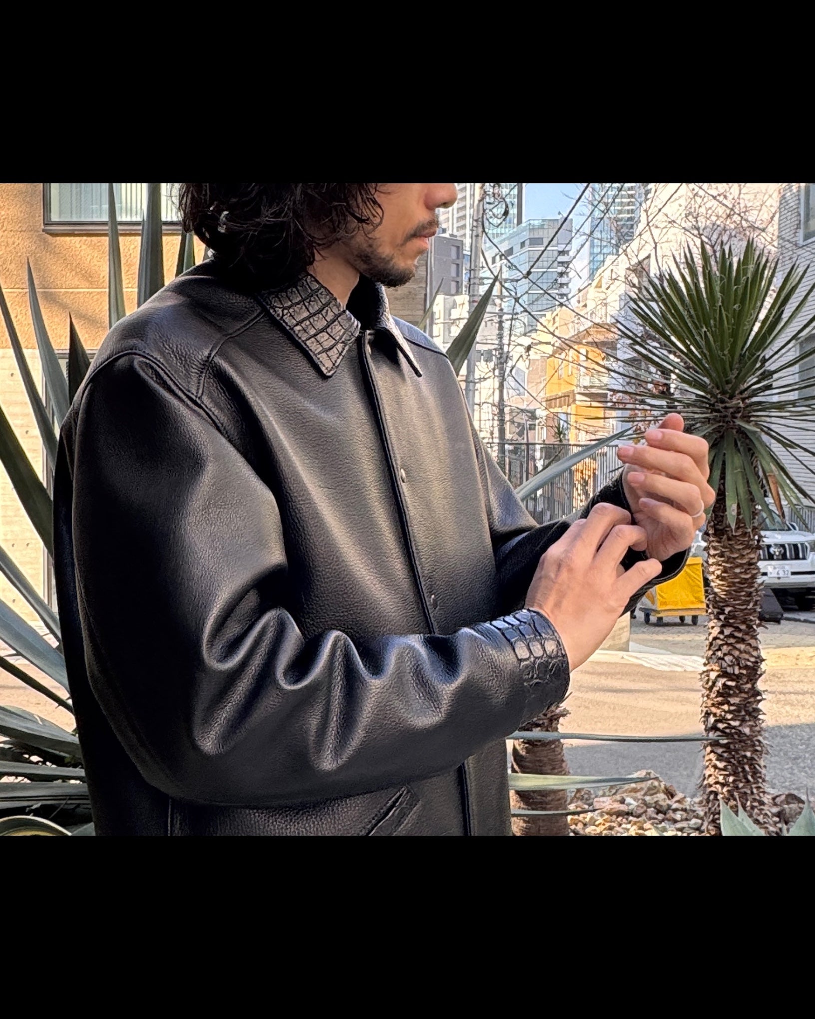 t*o様 鬼フェード 超スペシャル Pig leatherスエードブルゾン スイ WILSONS LEATHER レザー ジャケット 黒 L カーコート PELLE STUDIO