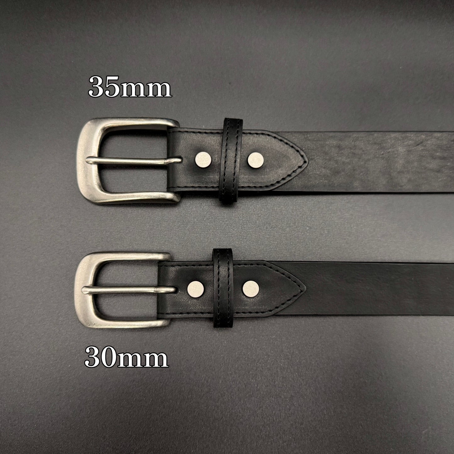 グイディ ステアハイドレザーベルト/真鍮バックル -GUIDI Steer hide Leather Belt-