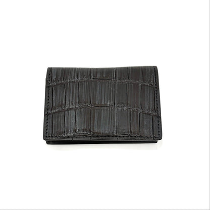 【クロコダイルポロサス】 ワニ革ブライドル カードケース-BRIDLE CARD CASE