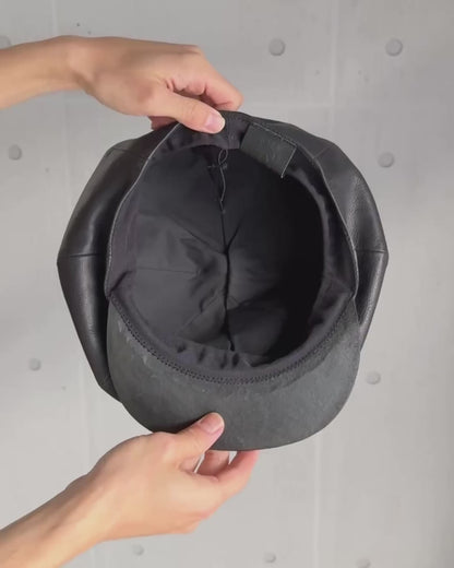 SOTOMI×ATSU CROCODILE POROSUS Casquette "Peanut Flower" PLATINUM【クロコダイル/ポロサス/キャスケット/カービング/プラチナ】